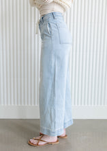 Load image into Gallery viewer, Harper Tie Front Washed Denim Pants
