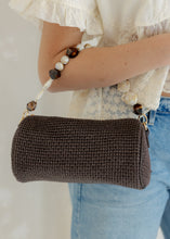 Load image into Gallery viewer, Rachel Beaded Straw Clutch - Chocolate
