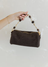 Load image into Gallery viewer, Rachel Beaded Straw Clutch - Chocolate

