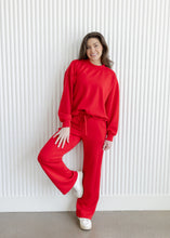 Load image into Gallery viewer, True Red Modal Scuba Mock Neck Pullover

