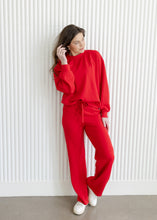 Load image into Gallery viewer, True Red Modal Scuba Mock Neck Pullover
