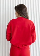 Load image into Gallery viewer, True Red Modal Scuba Mock Neck Pullover
