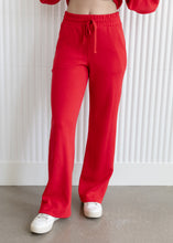 Load image into Gallery viewer, True Red Modal Scuba Straight Pants
