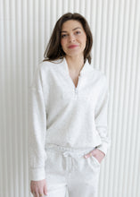 Load image into Gallery viewer, Heather Grey Modal Scuba Luxe Pullover

