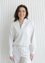 Load image into Gallery viewer, Heather Grey Modal Scuba Luxe Pullover
