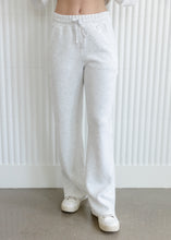 Load image into Gallery viewer, Heather Grey Modal Scuba Straight Pants

