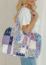 Load image into Gallery viewer, Luna Floral Patchwork Duffle Bag
