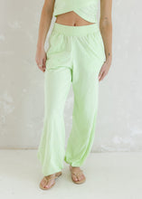 Load image into Gallery viewer, Hannah Cotton Lycra Crossover Pants Set - Mint
