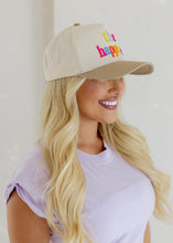 Load image into Gallery viewer, "The Happiest" Colorful Embroidered Trucker Hat
