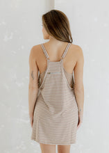 Load image into Gallery viewer, Taupe Striped Active Romper Dress
