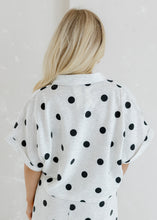 Load image into Gallery viewer, Heather Grey &amp; Black Polka Dot Shorts Set

