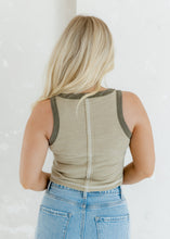 Load image into Gallery viewer, Sleeveless Charm Knitted Tank Top - Olive
