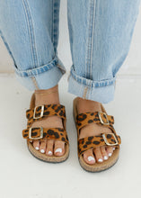 Load image into Gallery viewer, Leopard Buckle Slide Sandals
