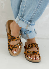 Load image into Gallery viewer, Leopard Buckle Slide Sandals

