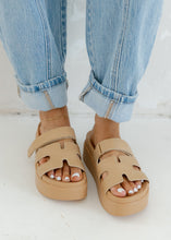 Load image into Gallery viewer, Gianna Beige Platform Slide Sandals
