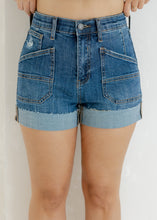 Load image into Gallery viewer, Finley Dark Wash Denim Shorts
