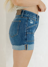 Load image into Gallery viewer, Finley Dark Wash Denim Shorts
