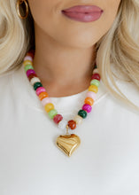 Load image into Gallery viewer, Colorful Beaded Heart Necklace
