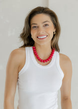 Load image into Gallery viewer, Raspberry Bauble Ball Beaded Necklace
