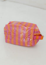 Load image into Gallery viewer, Jelly Striped Makeup Pouch - Pink/Orange
