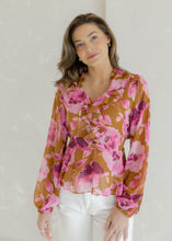 Load image into Gallery viewer, Rose Dawn Chiffon Ruffled Blouse
