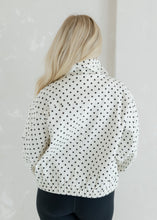 Load image into Gallery viewer, Sporty Cream &amp; Black Polka Dot Windbreaker
