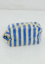 Load image into Gallery viewer, Jelly Striped Makeup Pouch - Blue/Yellow
