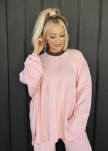 Load image into Gallery viewer, Colbi Brushed Pink Oversized Fleece Top
