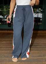 Load image into Gallery viewer, Stars &amp; Stripes Wide Leg Navy Pants
