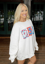 Load image into Gallery viewer, USA Patch White Oversized Sweatshirt
