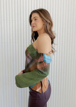 Load image into Gallery viewer, Lanie Brown Multicolored Asymmetrical OTS Top
