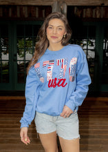 Load image into Gallery viewer, 1776 USA Patriotic Patchwork Crew
