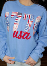 Load image into Gallery viewer, 1776 USA Patriotic Patchwork Crew
