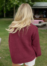 Load image into Gallery viewer, Brandi American Flag Burgundy Sweater
