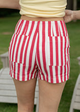 Load image into Gallery viewer, Darcy Red &amp; White Striped Shorts
