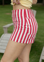 Load image into Gallery viewer, Darcy Red &amp; White Striped Shorts
