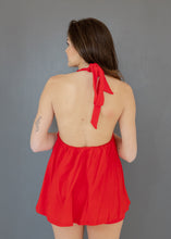 Load image into Gallery viewer, Red Babydoll Romper / PETITE
