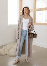 Load image into Gallery viewer, Lillian Light Mocha Long Cardigan
