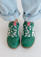 Load image into Gallery viewer, Retro Green Suede Sneakers
