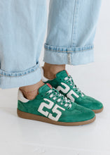 Load image into Gallery viewer, Retro Green Suede Sneakers
