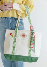 Load image into Gallery viewer, Darling Canvas Tote Bag - Green Strawberry Fields
