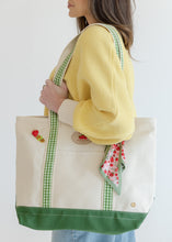 Load image into Gallery viewer, Darling Canvas Tote Bag - Green Strawberry Fields
