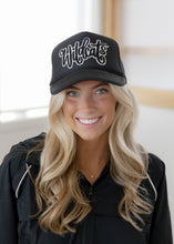 Load image into Gallery viewer, "Wildcats" Chenille Patch Trucker Cap - Black
