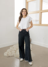 Load image into Gallery viewer, Frannie Studded Black Denim Pants
