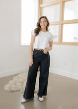 Load image into Gallery viewer, Frannie Studded Black Denim Pants

