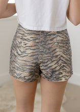 Load image into Gallery viewer, Harriet Tiger Print Denim Skort
