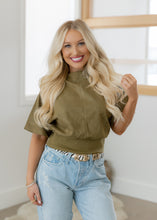 Load image into Gallery viewer, Celine Suede Top - Olive
