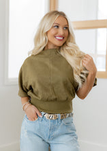 Load image into Gallery viewer, Celine Suede Top - Olive

