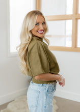 Load image into Gallery viewer, Celine Suede Top - Olive
