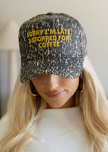 Load image into Gallery viewer, "Stopped For Coffee" Luxe Leopard Trucker Hat
